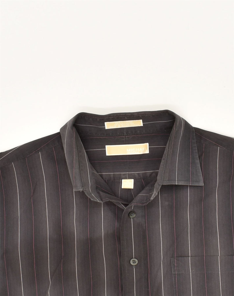 MICHAEL KORS Mens Shirt Large Black Striped Cotton | Vintage Michael Kors | Thrift | Second-Hand Michael Kors | Used Clothing | Messina Hembry 