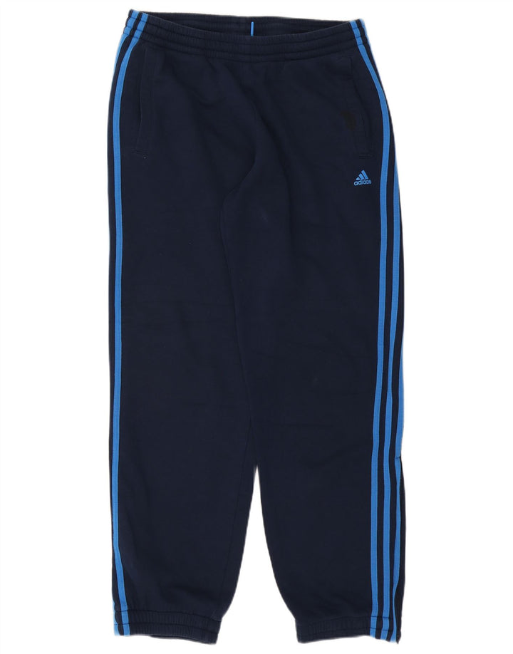 ADIDAS Mens Tracksuit Trousers Joggers UK 42/44 Large  Navy Blue Cotton