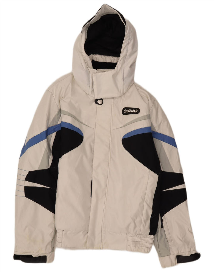 Colmar Mens Hooded Ski Jacket IT 48 Medium White Colourblock