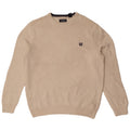 Chaps Mens Crew Neck Jumper Sweater Large Off White Cotton