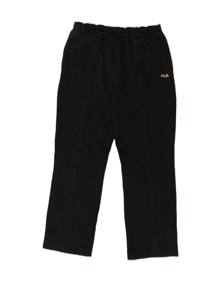 FILA Womens Tracksuit Trousers UK 14 Large Black Cotton Vintage Fila and Second-Hand Fila from Messina Hembry 