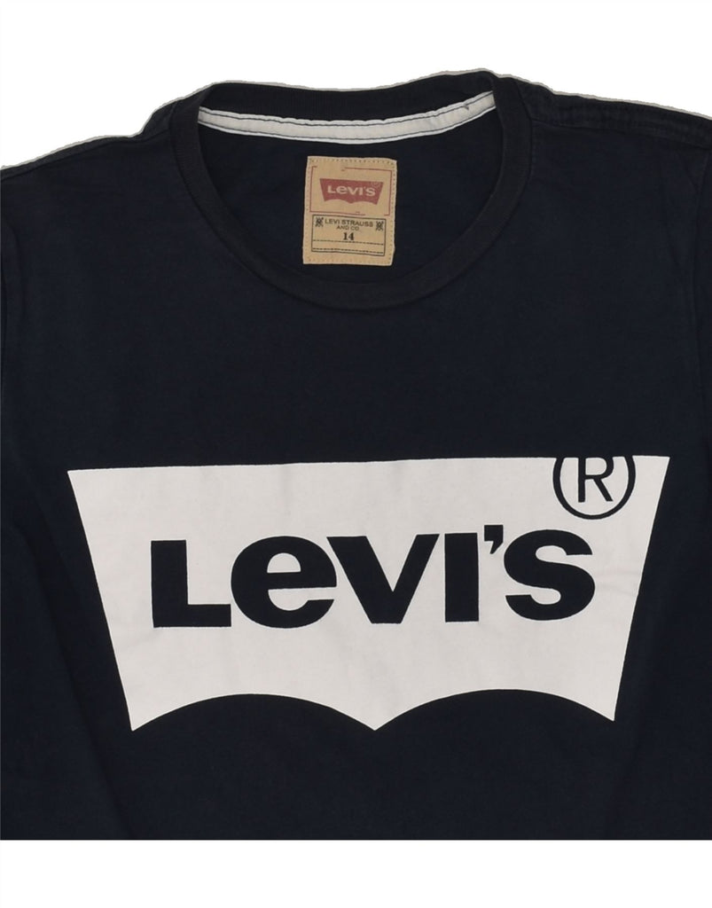 LEVI'S Boys Graphic T-Shirt Top 13-14 Years Navy Blue | Vintage Levi's | Thrift | Second-Hand Levi's | Used Clothing | Messina Hembry 