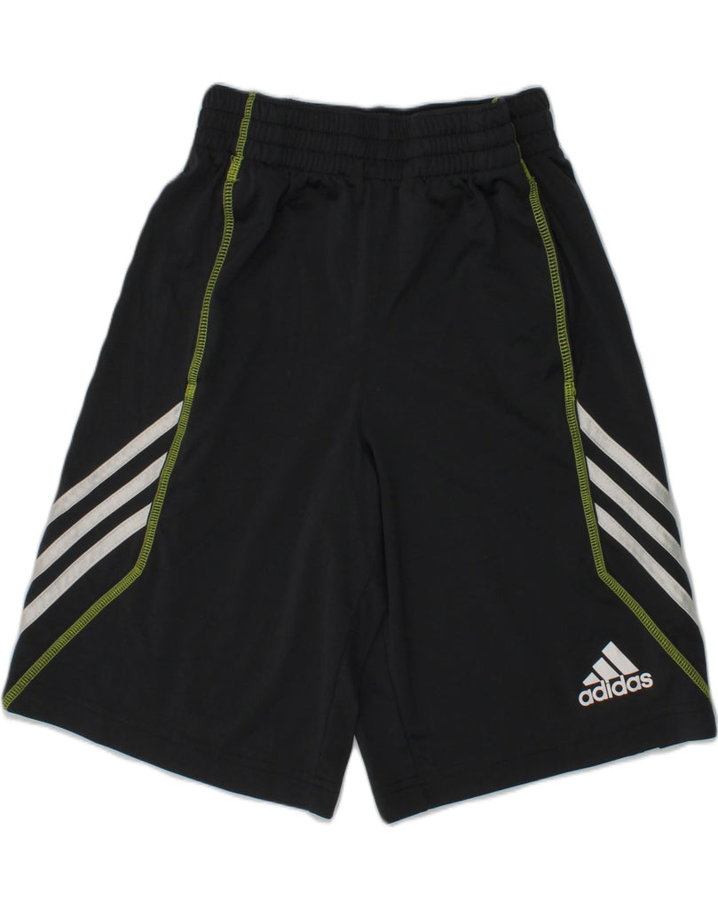 ADIDAS Boys Sport Shorts 7-8 Years Small Black Polyester | Vintage Adidas | Thrift | Second-Hand Adidas | Used Clothing | Messina Hembry 