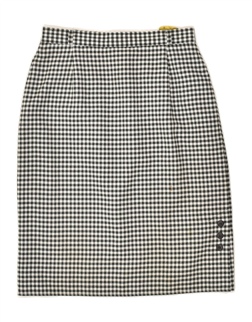 C&A Womens High Waist Pencil Skirt EU 38 Medium W28  Black Gingham | Vintage C&A | Thrift | Second-Hand C&A | Used Clothing | Messina Hembry 