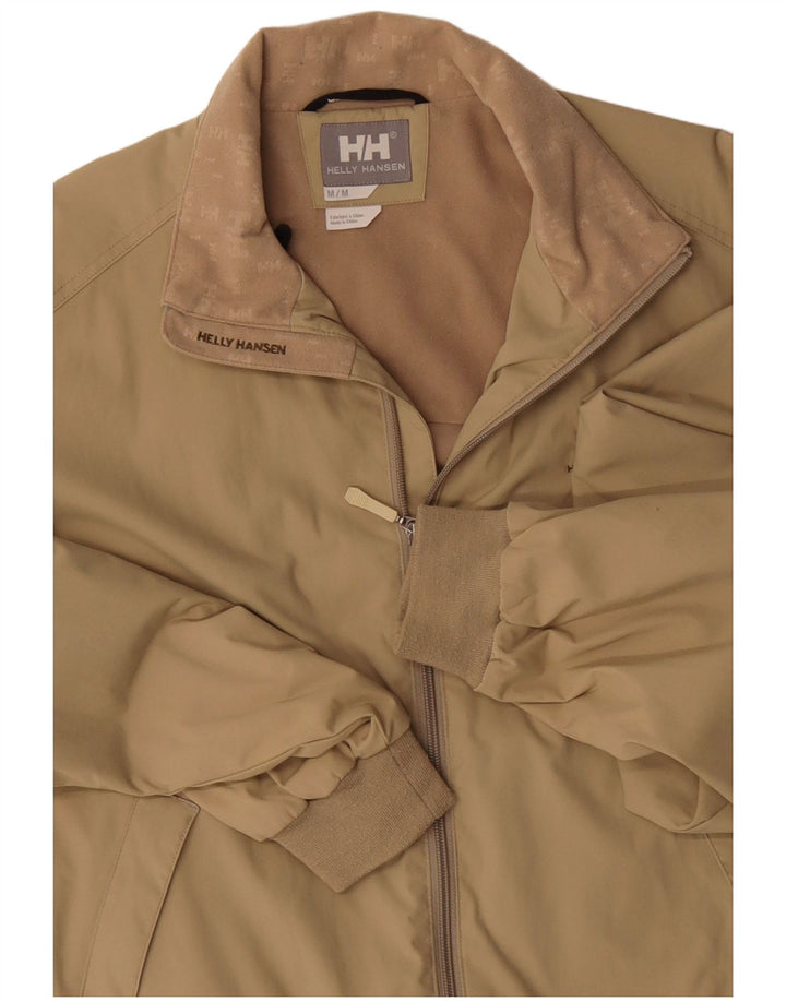 HELLY HANSEN Mens Bomber Jacket UK 38 Medium Beige Nylon