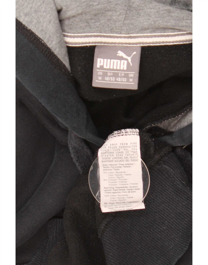 Puma Mens Hoodie Jumper Medium Black Cotton