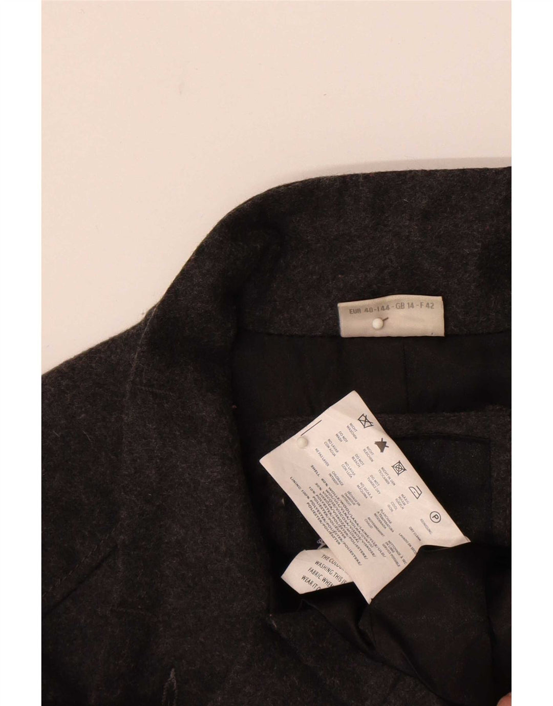 Street One Womens Short Sleeve Blazer Jacket UK 14 Large Grey Wool