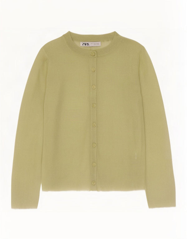 Zara Womens Oversized Cardigan Sweater UK 10 Small Green