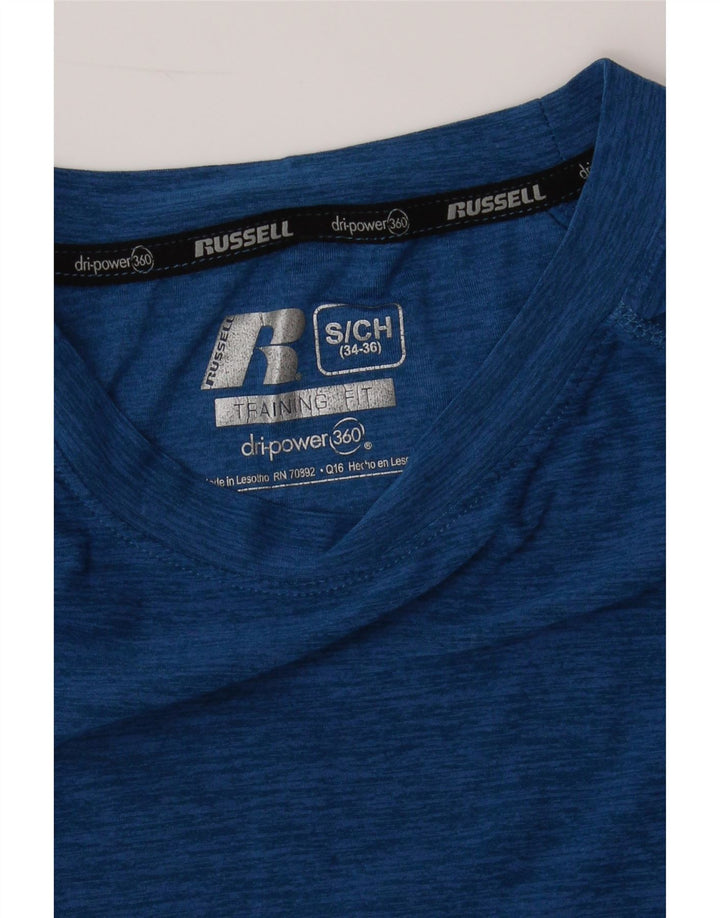 RUSSELL ATHLETIC Mens Training Top Long Sleeve UK 34/36 Small Blue Vintage Russell Athletic and Second-Hand Russell Athletic from Messina Hembry 