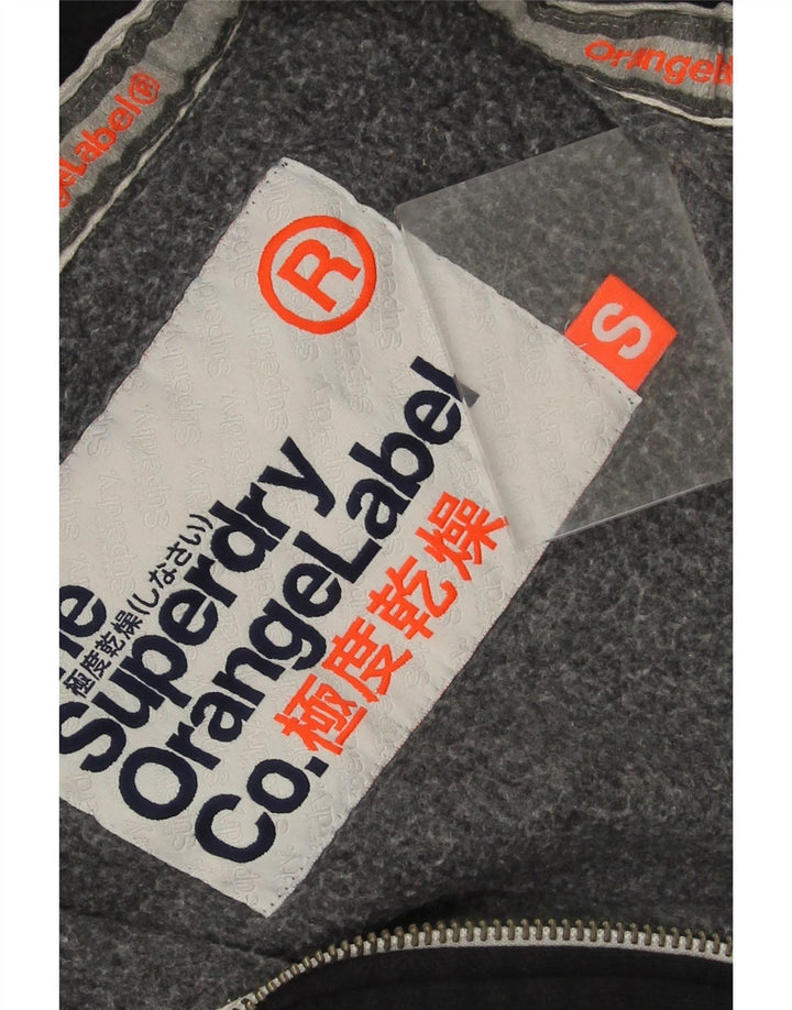 Superdry Mens Zip Hoodie Sweater Small Navy Blue Cotton
