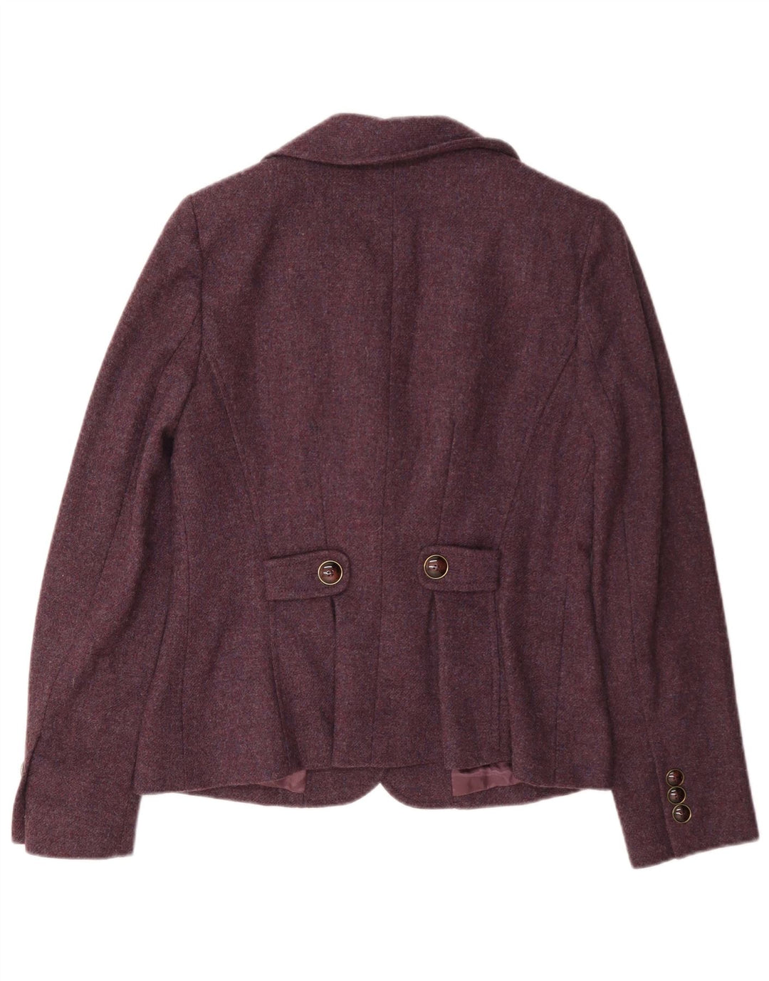 Luisa Spagnoli Womens 4 Button Blazer Jacket IT 44 Medium Burgundy Wool