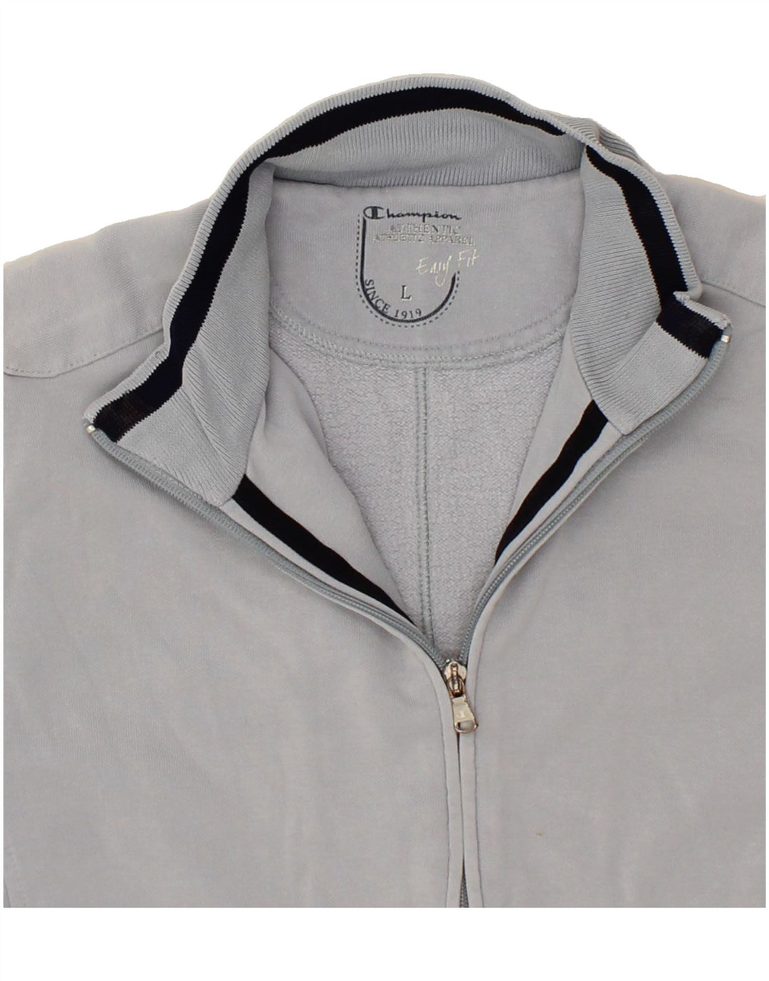 CHAMPION Womens Easy Fit Tracksuit Top Jacket UK 16 Large Grey Cotton Vintage Champion and Second-Hand Champion from Messina Hembry 