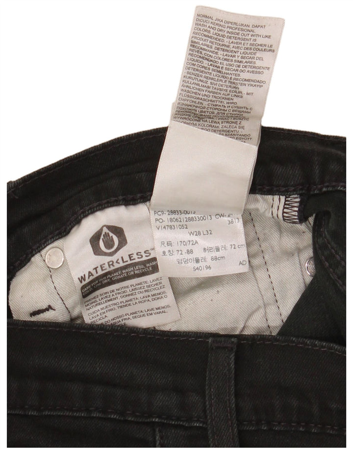 Levi's Womens Skinny Jeans W28 L30 Black Cotton