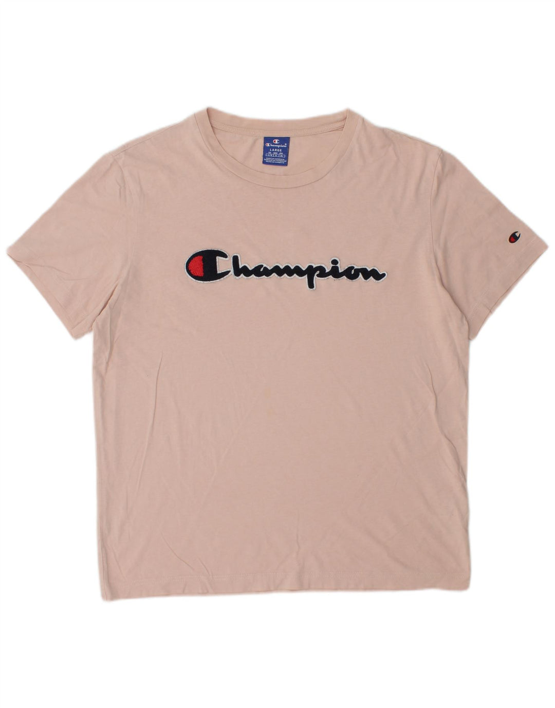 CHAMPION Mens Graphic T-Shirt Top Large Pink Cotton