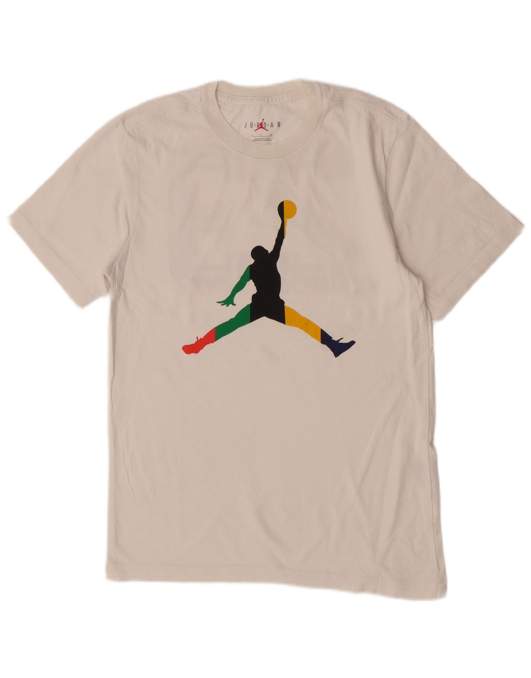 Jordan Mens Graphic T-Shirt Top Small White Cotton