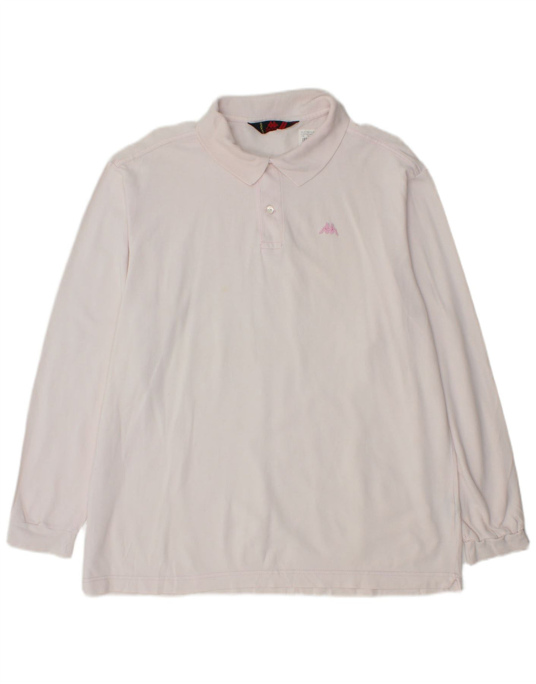 Kappa Mens Long Sleeve Polo Shirt XL Pink Cotton