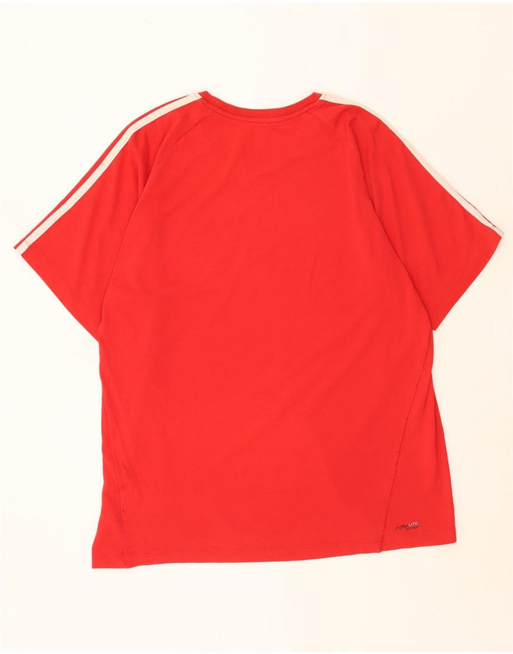 Adidas Mens Climalite T-Shirt Top Large Red Cotton