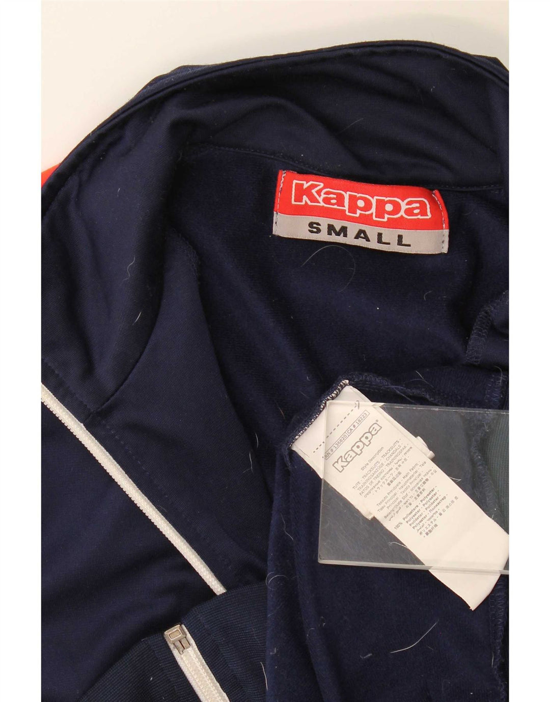 Kappa Mens Tracksuit Top Jacket Small Navy Blue Colourblock Polyester