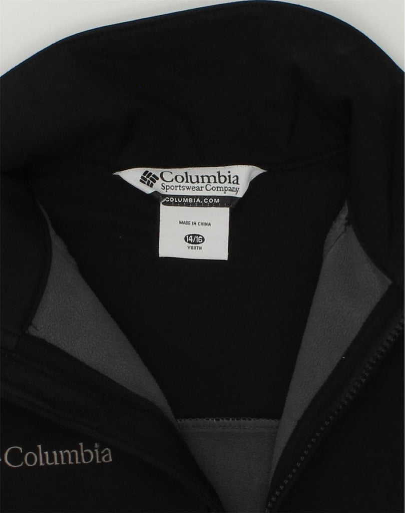 COLUMBIA Boys Tracksuit Top Jacket 14-15 Years Black Polyester | Vintage Columbia | Thrift | Second-Hand Columbia | Used Clothing | Messina Hembry 