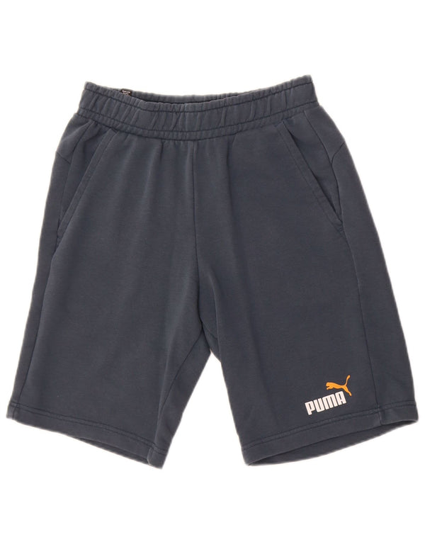 Puma Mens Sport Shorts Small Navy Blue Cotton