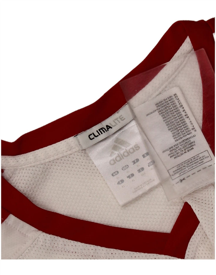 ADIDAS Mens Climalite Graphic Vest Top XL White Colourblock Polyester