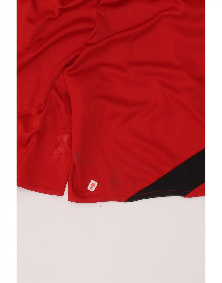 Adidas Boys Climalite Sport Shorts 9-10 Years Medium Red Colourblock