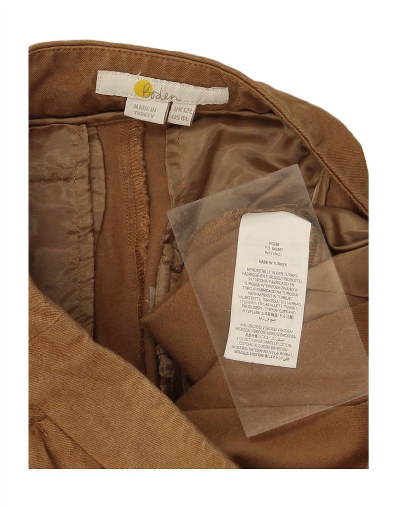 BODEN Womens Straight Chino Trousers UK 12 Medium W30 L28 Brown Viscose Vintage Boden and Second-Hand Boden from Messina Hembry 