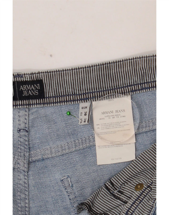 ARMANI Womens Slim Jeans W30 L35 Blue Cotton