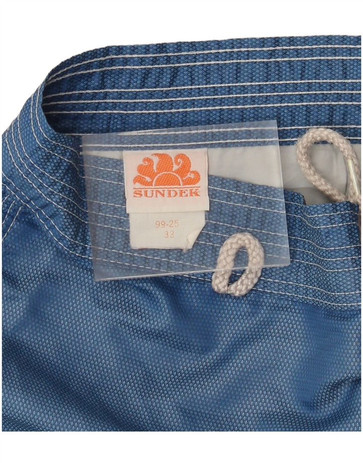Sundek Mens Swimming Shorts Medium  Blue Nylon