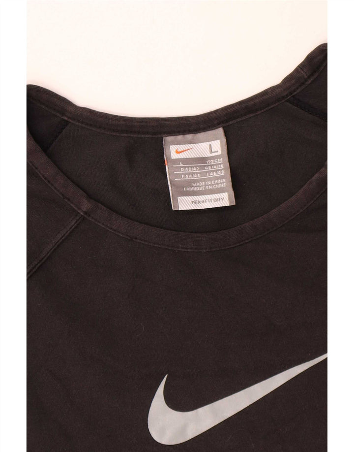 Nike Womens Graphic T-Shirt Top UK 14/16 Large Black
