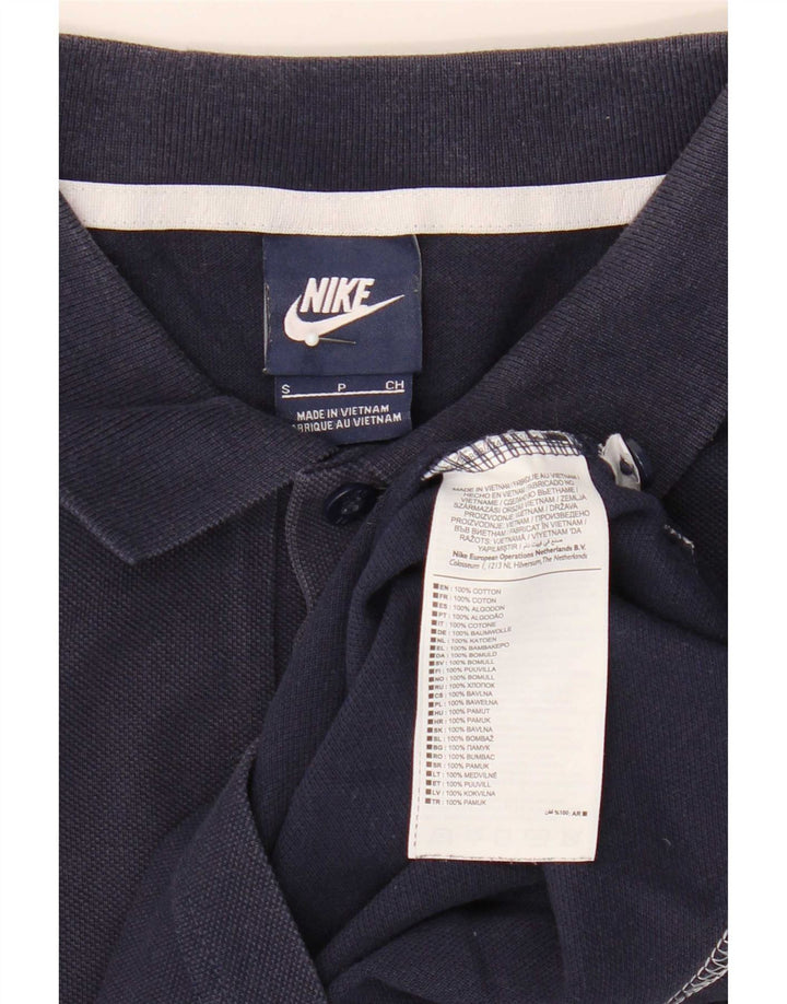 Nike Mens Polo Shirt Small Navy Blue Cotton