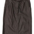 Vintage Womens Leather Skirt W33 Large Black