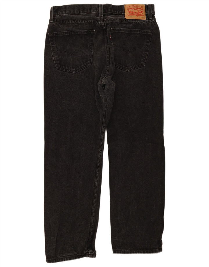 Levi's Mens 505 Straight Jeans W34 L30 Black Cotton