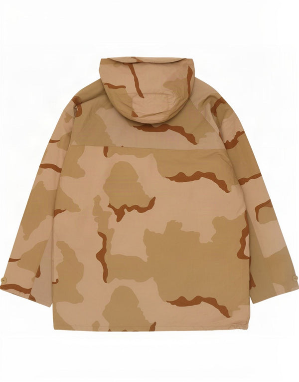 Raven Mens Hooded Rain Jacket UK 40 Large Beige Camouflage Nylon