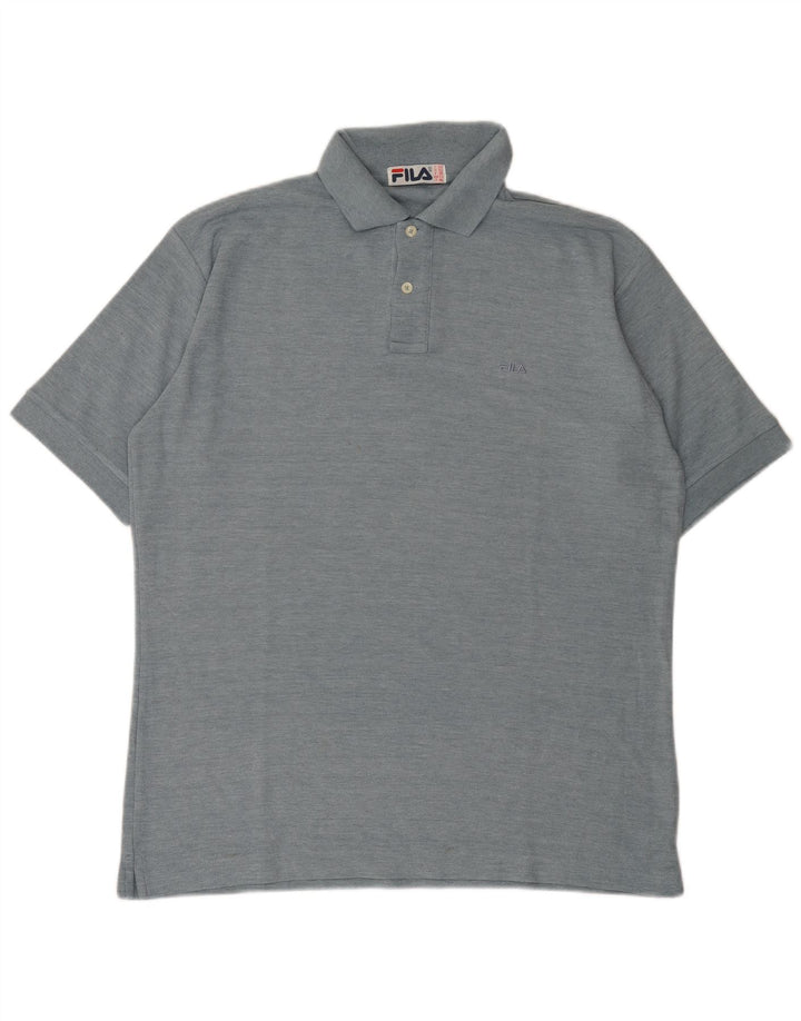 Fila Mens Polo Shirt IT 52 Large Blue Cotton