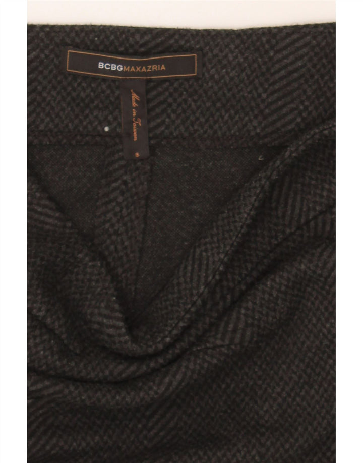 BCBGMAXAZRIA Womens Straight Skirt Small W27  Black Herringbone Polyester Vintage BCBGMAXAZRIA and Second-Hand BCBGMAXAZRIA from Messina Hembry 