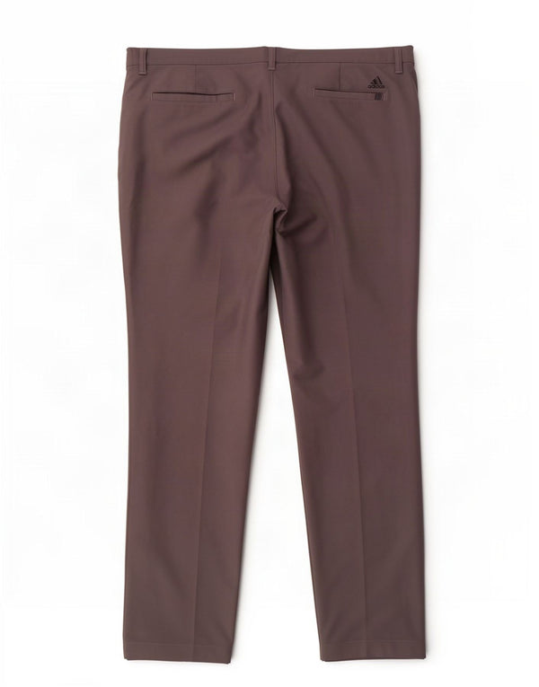 Adidas Mens Straight Chino Trousers W36 L32 Grey Polyester