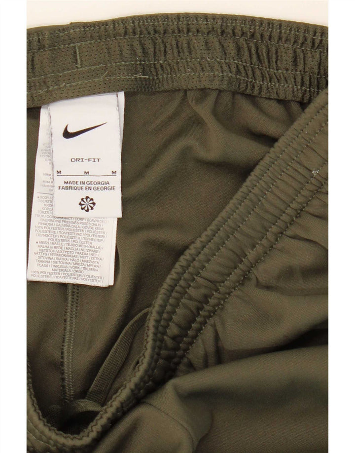 Nike Womens Tracksuit Trousers UK 14 Medium Khaki Colourblock Polyester