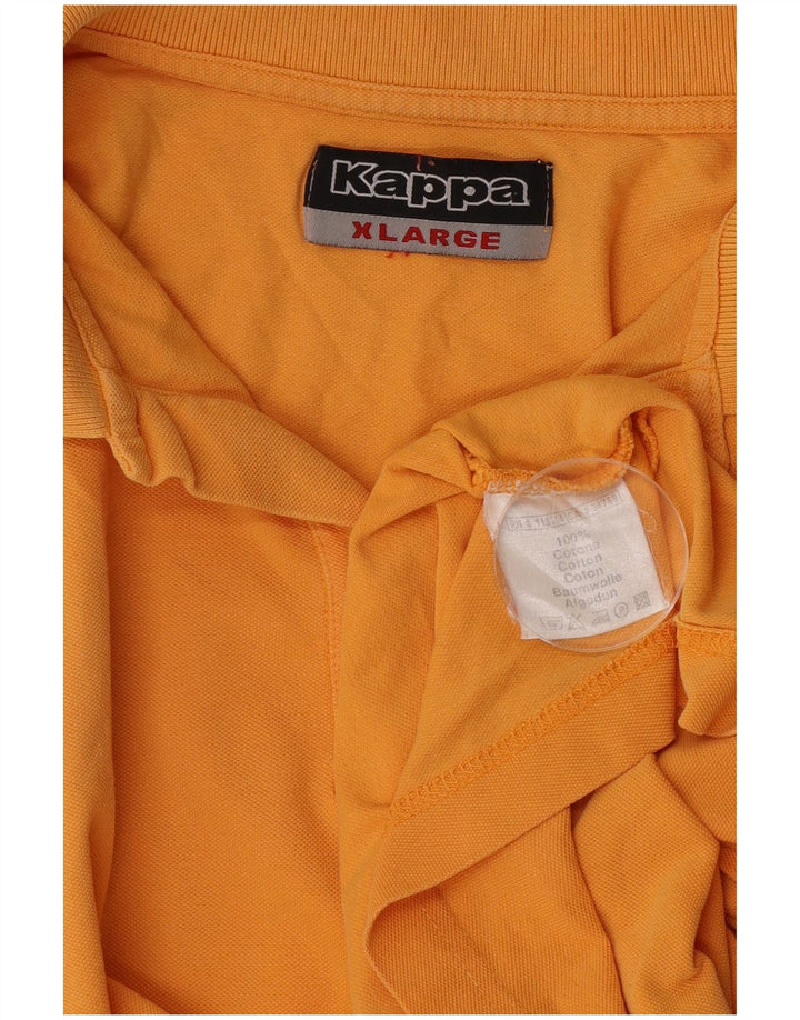 KAPPA Mens Polo Shirt XL Orange Cotton