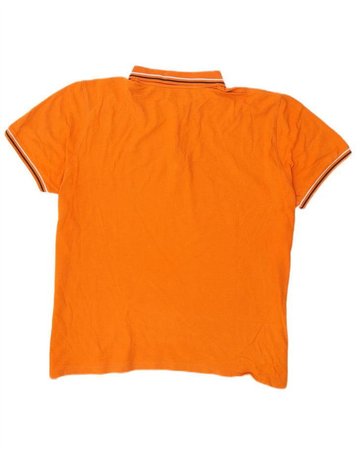 Lotto Mens Polo Shirt 3XL Orange Striped