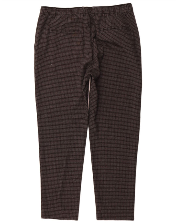 ZARA Womens Tapered Chino Trousers Large W34 L27 Grey Check