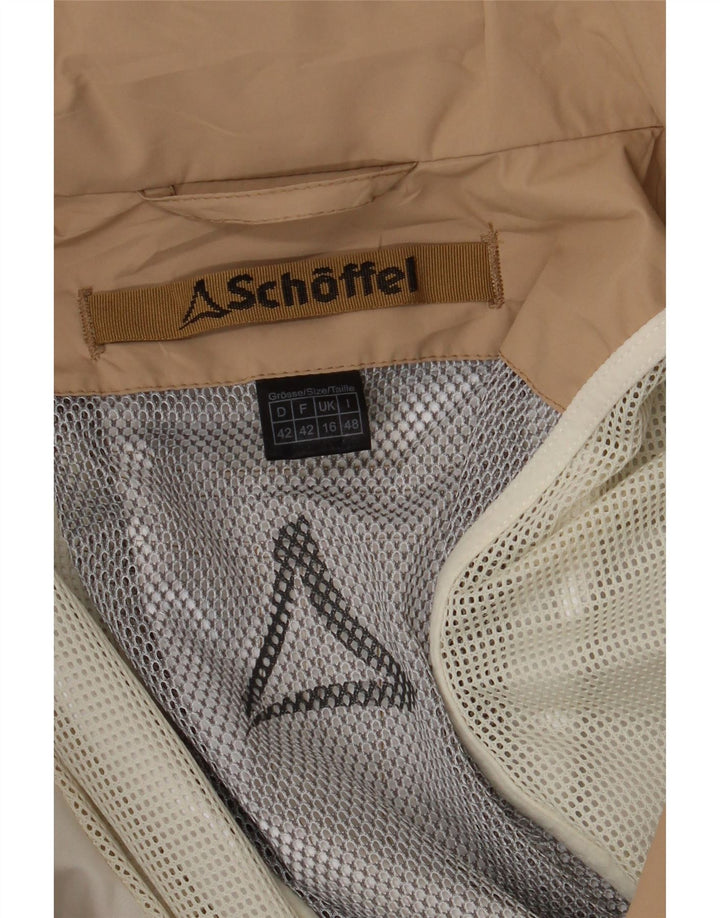 Schoffel Womens Hooded Rain Jacket UK 16 Large Beige