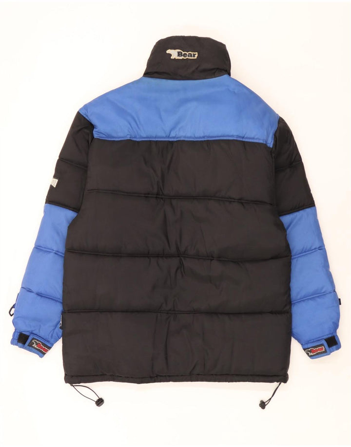 Bear Mens Reversible Padded Jacket UK 38 Medium Navy Blue Polyamide