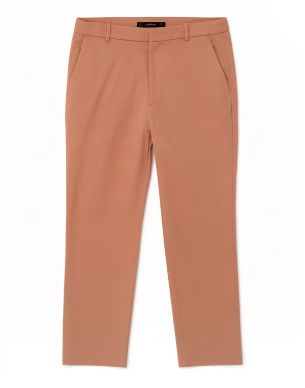 Zara Womens Cropped Trousers EU 40 Medium W30 L24 Pink