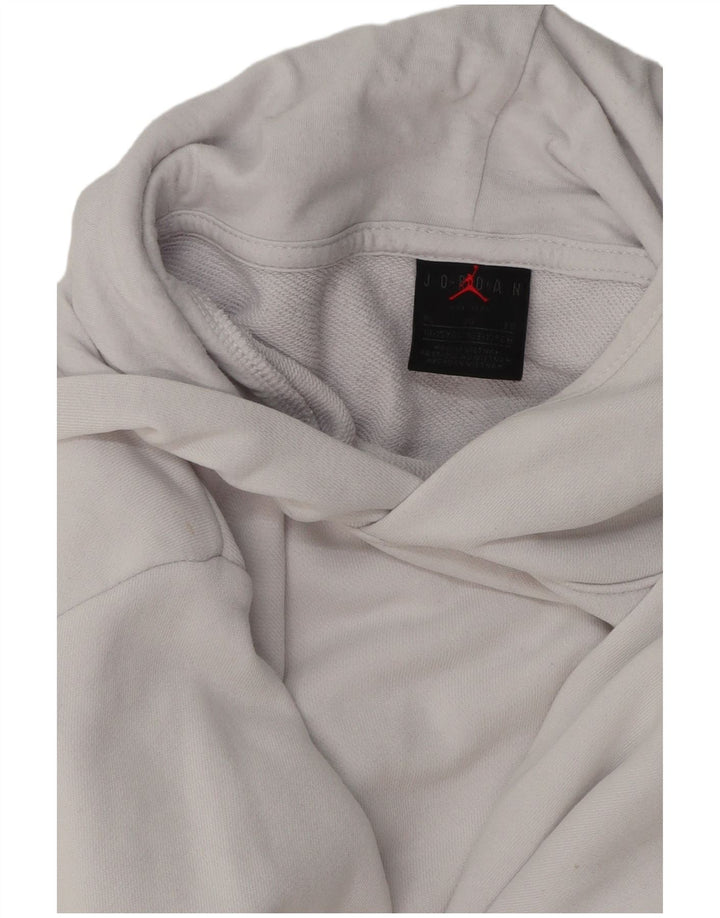 JORDAN Boys Hoodie Jumper 13-14 Years XL  White