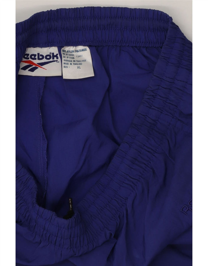 REEBOK Mens Tracksuit Trousers Joggers XL  Purple Polyester