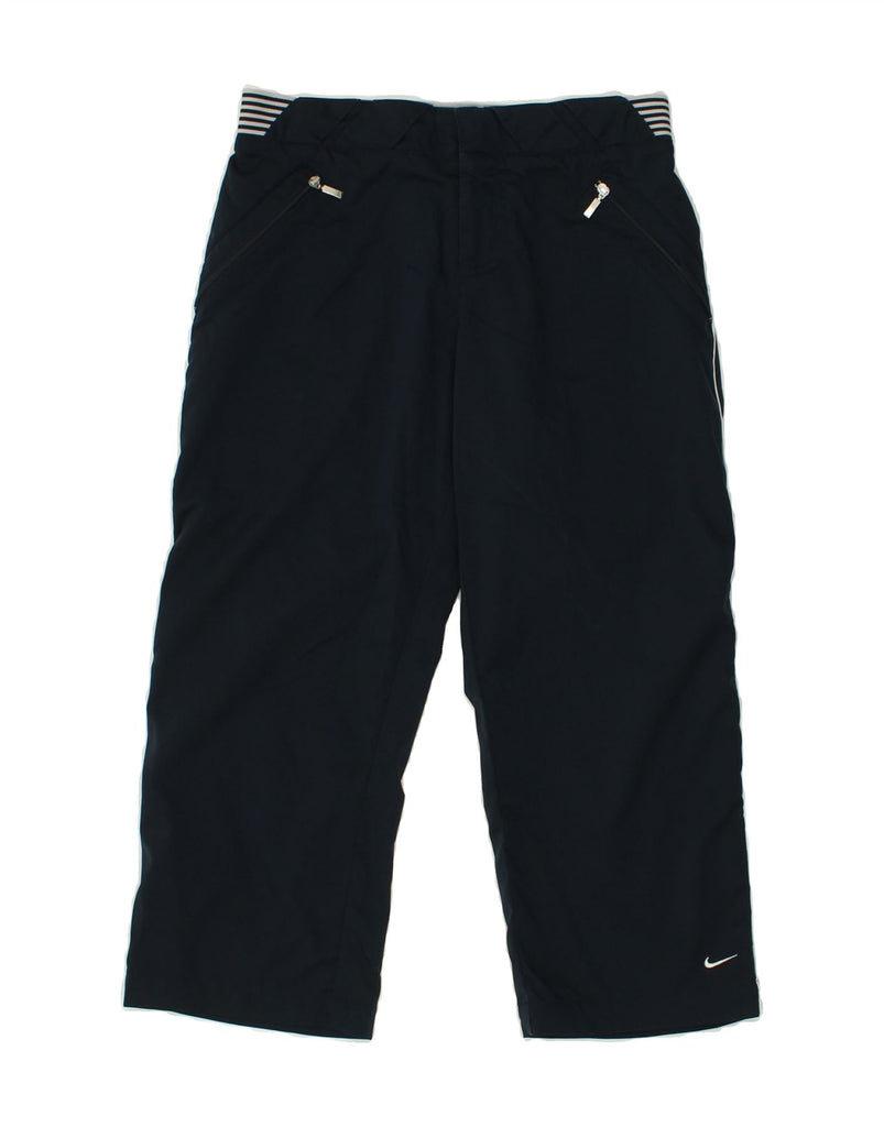 NIKE Womens Capri Tracksuit Trousers UK 4/6 XS Black Polyester | Vintage Nike | Thrift | Second-Hand Nike | Used Clothing | Messina Hembry 