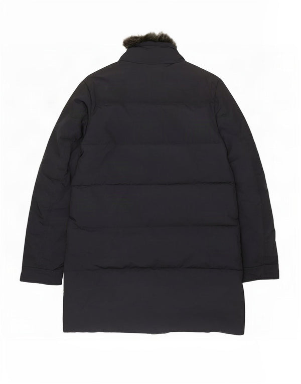 Woolrich Mens Padded Coat UK 38 Medium Navy Blue Polyester