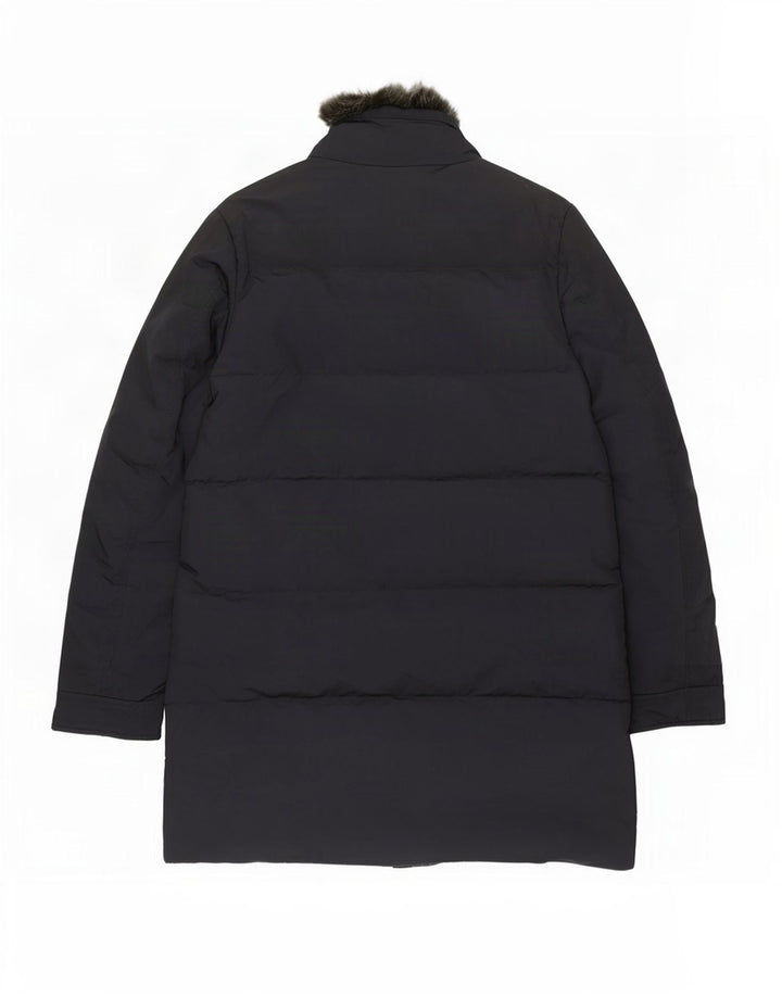 Woolrich Mens Padded Coat UK 38 Medium Navy Blue Polyester