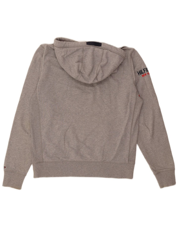 Tommy Hilfiger Mens Vintage Fit Graphic Hoodie Jumper Medium Grey Cotton